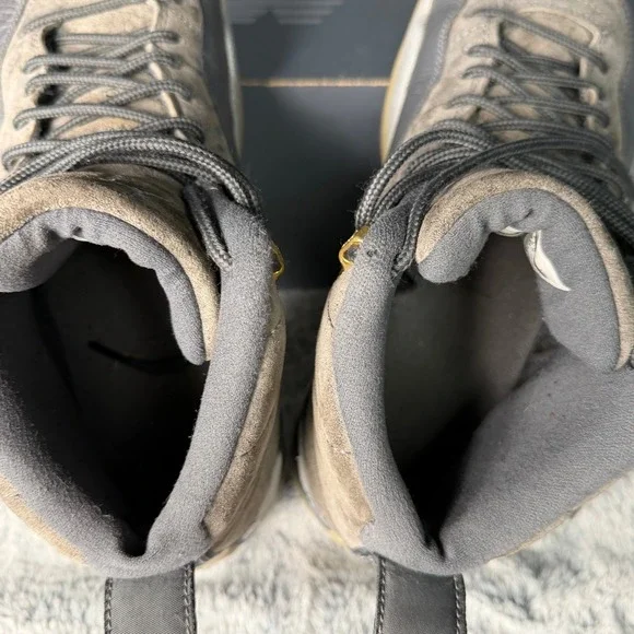 Jordan 12 Retro Dark Grey Wolf Grey Gold Mens Basketball Shoes 130690-005 Size 9 - Picture 8 of 11